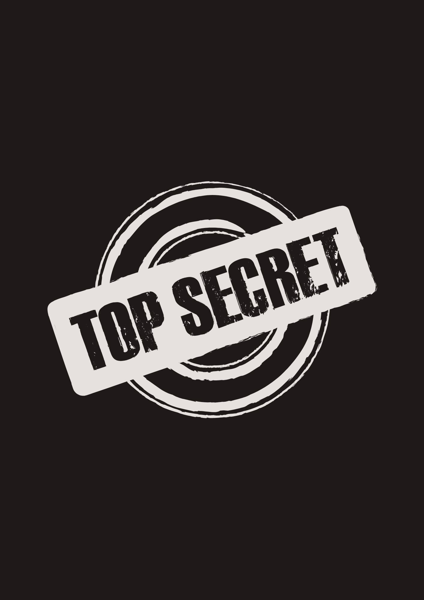 Ein Platzhalter Buchcover, auf dem Top Secret steht